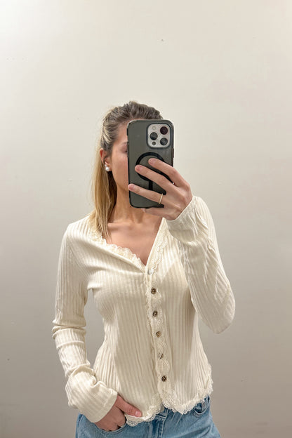 LAST ONE! ✨ RUFFLE & LACE LONG SLEEVE