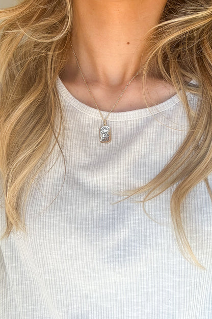 “GIVE IT TO GOD” GOLD NECKLACE