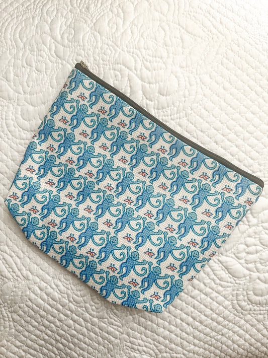 BLUE MONKEY MAKEUP BAG