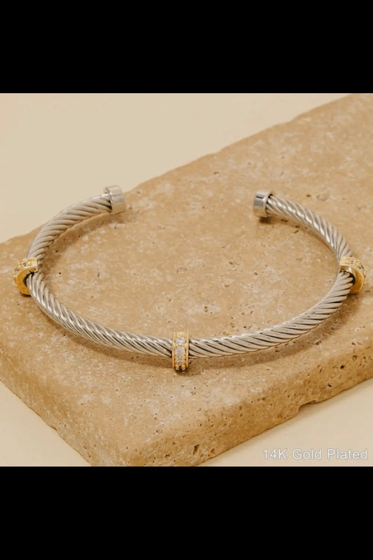 *PREORDER* TWO-TONED ROPE CUFF BRACELET