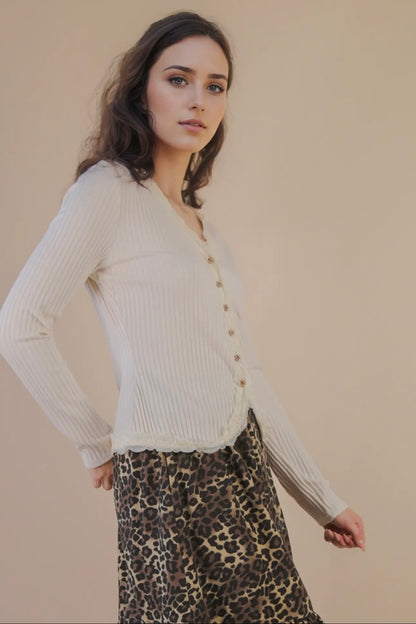 LAST ONE! ✨ RUFFLE & LACE LONG SLEEVE