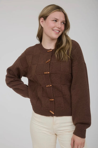 COCOA KNIT TOGGLE CARDIGAN