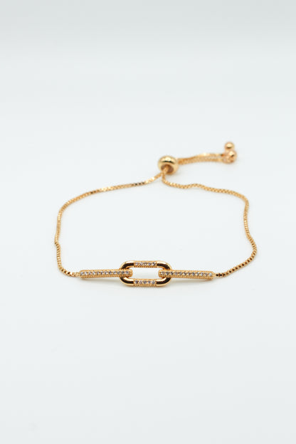 GOLD CHAIN LINK ADJUSTABLE BRACELET