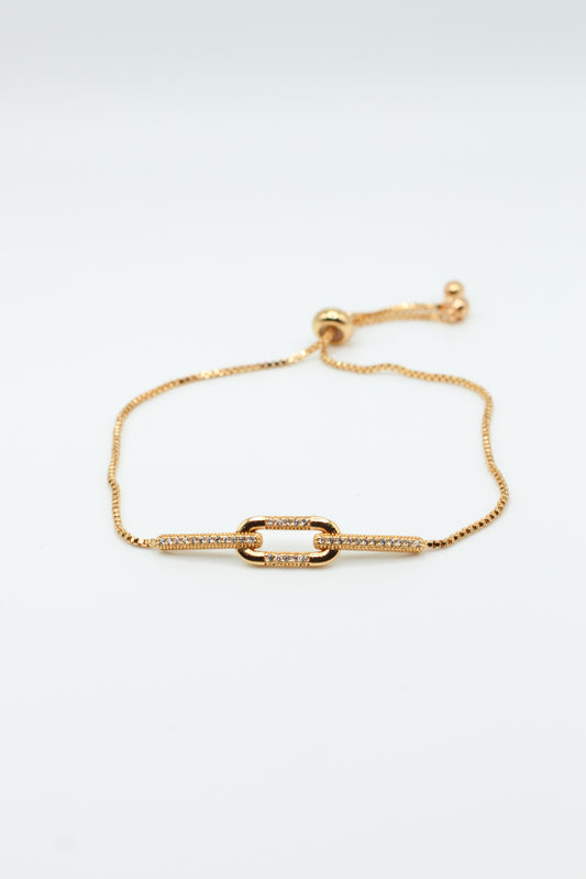 GOLD CHAIN LINK ADJUSTABLE BRACELET