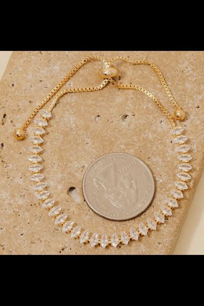 *PREORDER* OVAL GEM ADJUSTABLE TENNIS BRACELET