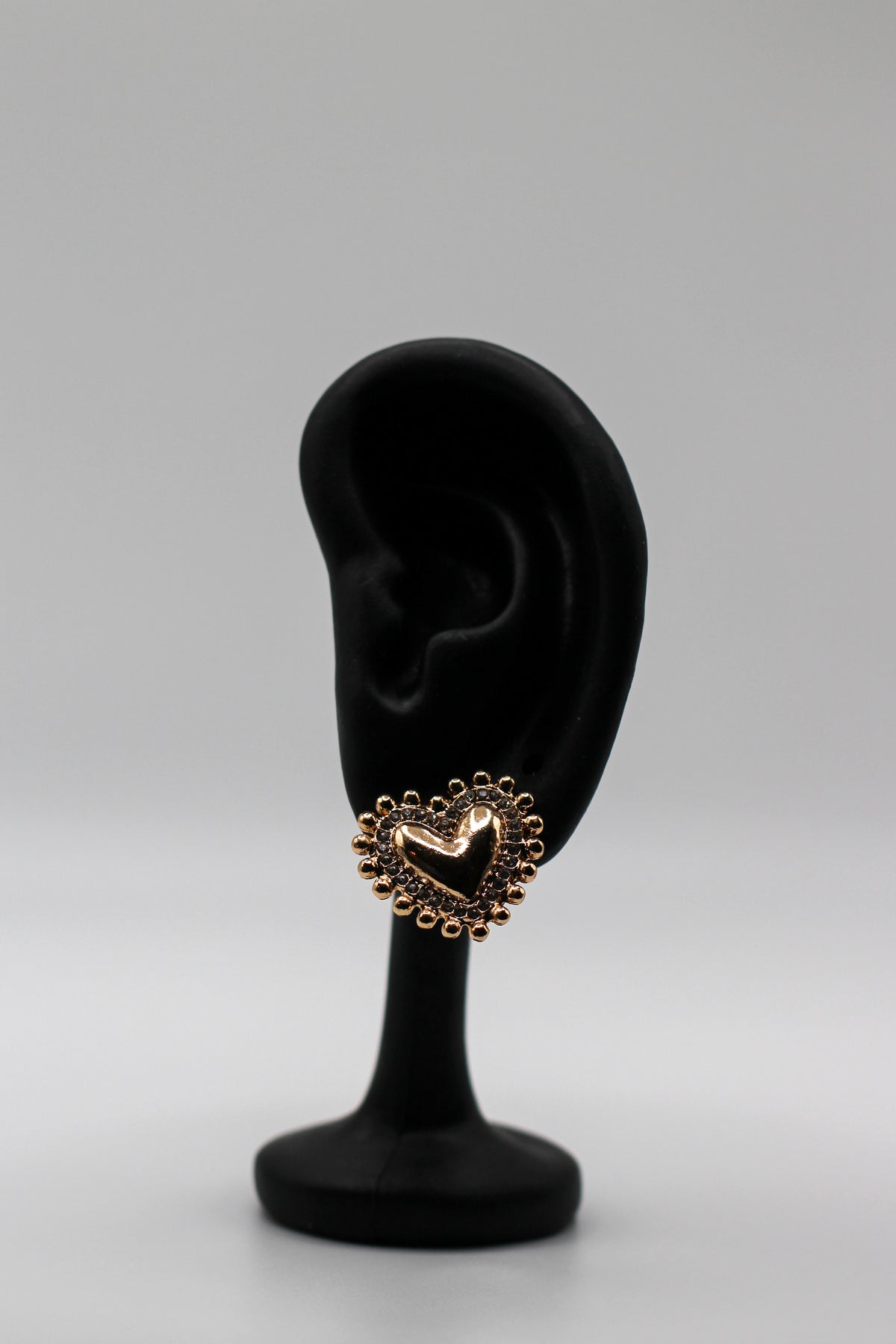 GOLD AND SILVER HEART STUDS