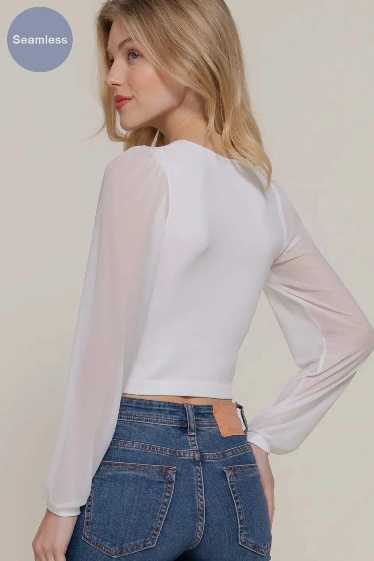 MESH LONG SLEEVE TOP