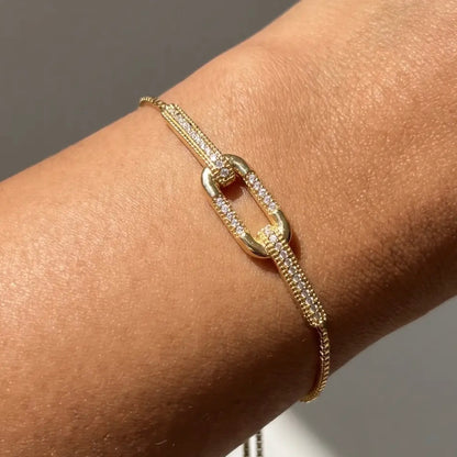 GOLD CHAIN LINK ADJUSTABLE BRACELET