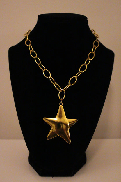 YELLOW-GOLD STAR NECKLACE
