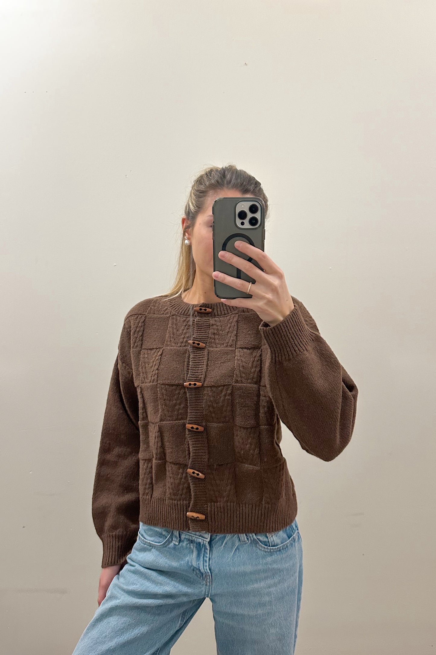 COCOA KNIT TOGGLE CARDIGAN