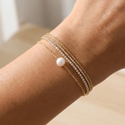 LAYERED TENNIS BRACELET SET
