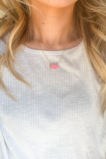 OVAL STONE NECKLACE
