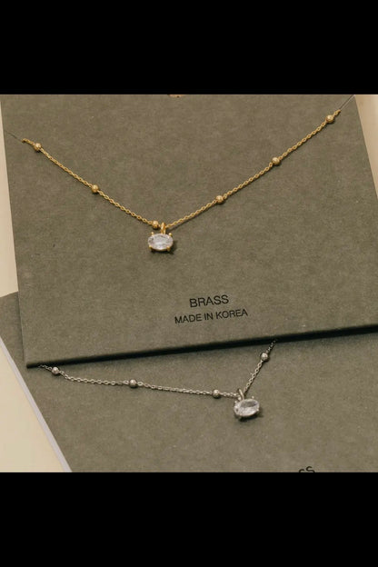 *PREORDER* OVAL GEM PENDANT NECKLACE