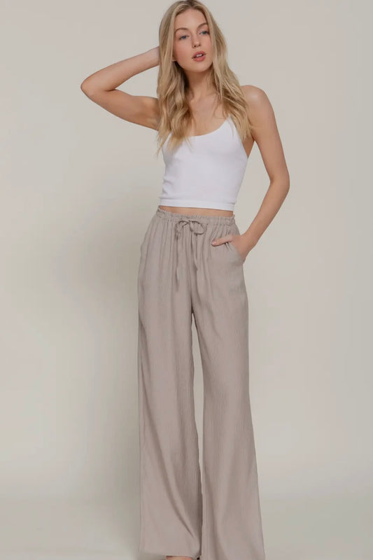 TAUPE ADJUSTABLE PANTS