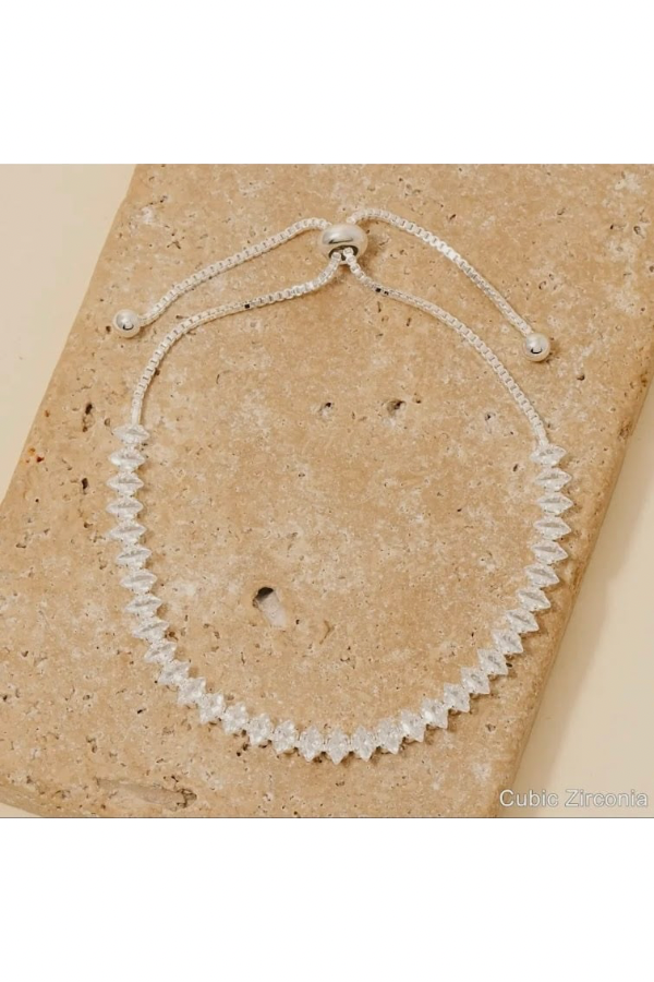 OVAL GEM ADJUSTABLE TENNIS BRACELET