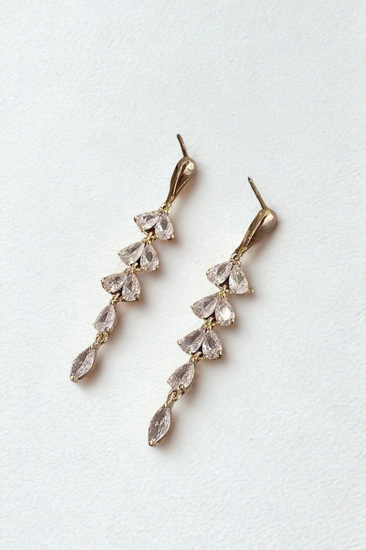 DAINTY PEAR GEM EARRINGS